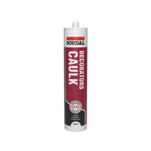 Pack of 3, Soudal Decorator Caulk Gap & Crack Filler Acrylic Silcone Adhesive Sealant