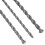 AB Tools 3pc Long Masonry Drills for Bricks Blocks Concrete Carbide Tips 400mm 8-12mm 6