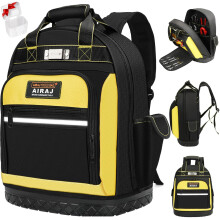 AIRAJ 43 x 38 x 20 cm Tool Backpack,Heavy Duty Tool Backpack with ABS Rubber Base,Easy to Carry (Backpack/Handbags) Tool Backpacks Suitable for Elect