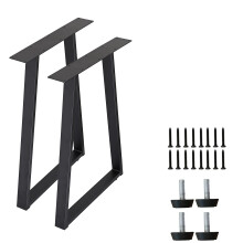 H JINHUI Trapezoid Table Legs Set of 2, Heavy Duty Bench Legs, Industrial DIY Furniture Legs, Coffee Table Legs with Screws for DIY Table Desk Breakf