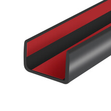 U Shaped Edge Banding, Self-Adhesive Flexible Rubber Edge Trim, Protector for Counter Top, Shelf, Cabinet Door, Drawer, EPDM Material, Size 19mm, Fit