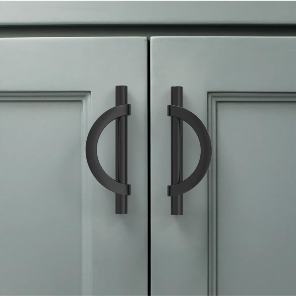 Amerdeco 10 Pack Matte Black Cabinet Pulls 96Mm Hole Center Cabinet Hardware Kitchen Cabinet Handles For Bathroom Drawer Pulls Dresser Pulls Am027 52829307