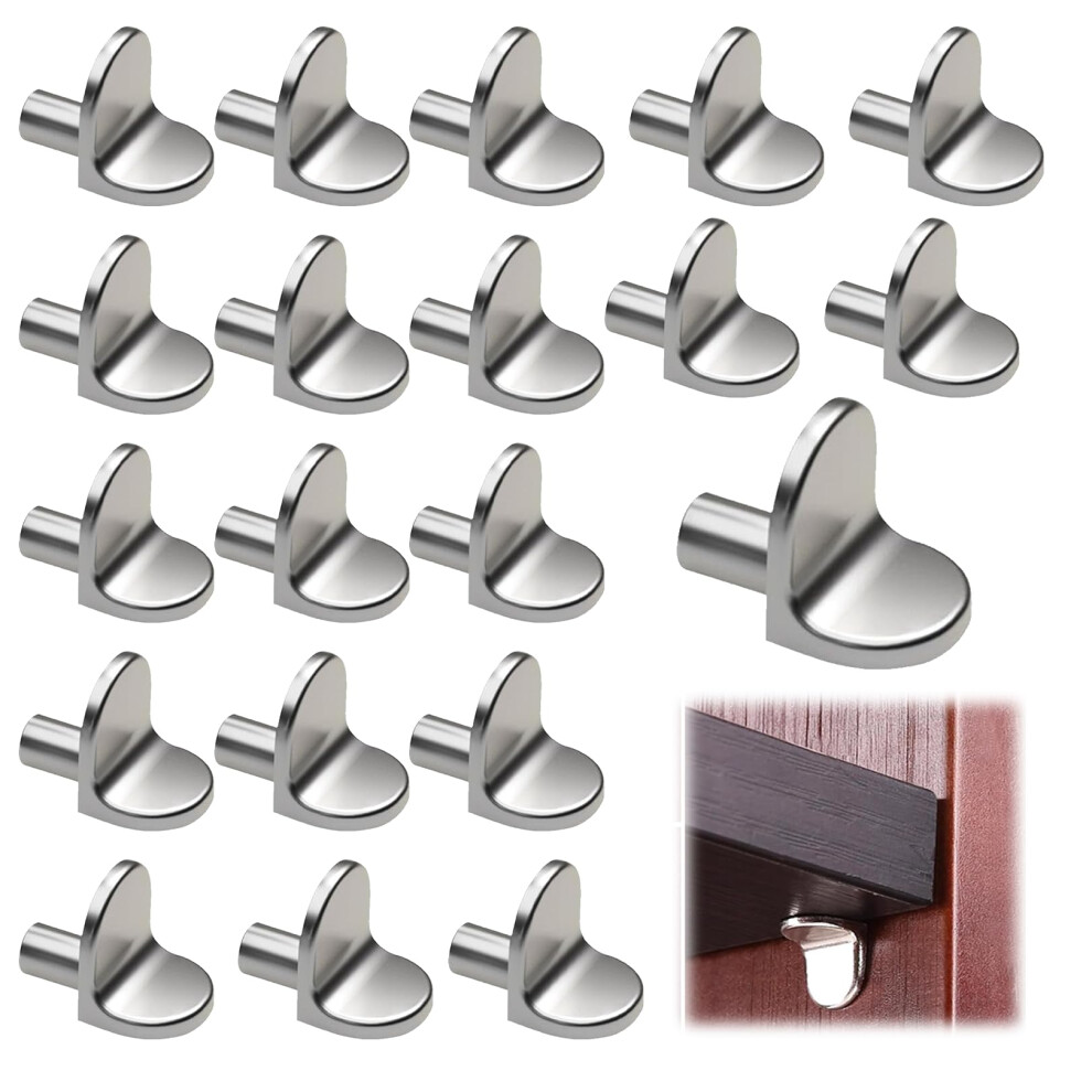 20 Pcs Shelf Support Pegs,Antirust Kitchen Cupboard Shelf Pegs,L Shape Kitchen Cupboard Shelf Supports,Thickened Metal Wardrobe Shelf Pins,For Kitche 73108337