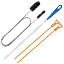 Drain Unblocker Tools 4 Pcs, 155 cm Double Ended Nylon Pipe Cleaner Brush, 45 cm Sink Unblocker Brush, 2Pcs 50 cm Hair Clog Remover, Sink Unblocker T