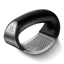 Garlic Press Stainless Steel Rocking Crusher with Ergonomic Curved Arch, Easy Clean, Large Capacity