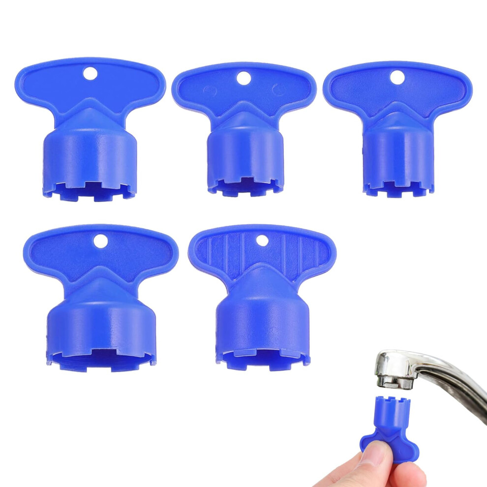 Wolmik Aerator Tap Keys - 5 Pieces Faucet Aerators Key Removal Wrench Tool With 5 Sizes M16.5, 18.5, 21.5, 22.5, 24 Recessed Aeratorkeys Sink Aerator 64925189
