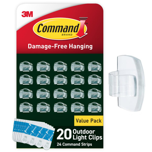 Command AW017-20NA Outdoor Light, 20 Clips