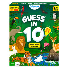 Skillmatics Guess in 10 Animals Megapack, Perfect for Boys, Girls, Kids, Teens, Adults Who Love Animal Card Games, Trivia, Travel Games, Gifts for Ag