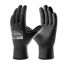 COOLJOB 12 Pairs Safety Work Gloves Pack Bulk with Grip PU Coating, 13 Gauge Seamless Knit Gloves with Polyurethane Dipped for Warehouse Working, Bre