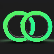 SONEER Fluorescent Luminous Tape, 2 Pcs Waterproof Glow in the Dark Self-adhesive Warning Tape, 10m 15mm, for Stage Supplies