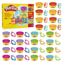 Play-Doh Party Favour Pack of 24 Cans with Cutters, Non-Toxic Modelling Compound for Kids Aged 3+, Arts and Crafts Toys, Creative Play Dough Set