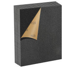 MOGRQAP 12 Sheets 220 Grits Sanding Paper, Waterproof Sandpaper 23 x 28cm Glass Grit Sand Paper for Cars Metals Walls Wood Furniture, Wet and Dry Pol