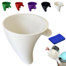 Flour Funnel Mixer Attachments for KitchenAid TiltHead Stand Mixer, No Spill Design, White
