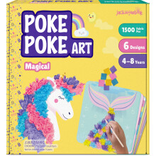 jackinthebox Poke Poke Art for Kids - Unicorns, Mermaids, Princess, Cupcakes, Mess-Free Sewing Art for Children, Toys for Girls and Boys Ages 4 5 6 7