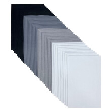 Jtnohx Craft Felt Fabric, 20x30cm Felted Sheets for Crafts, 4 Colours 40 Pieces Colour Felt Sheets for DIY Decorations and Party Projects(Black White