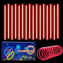 100Pcs Glow Sticks Party Packs with Connectors,20cm Glowsticks,Glow in the Dark Supplies,Long Lasting Glow Stick Necklaces Bracelets Glasses Accessor