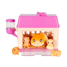 Little Live Pets Mama Surprise Minis Hamster Toy, Care For Your Mama Hamster in Their Hutch To Reveal 2, 3, or 4 Mini Babies