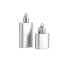 2 Pack Matte Black Stainless Steel Hip Flasks 8oz Leakproof Whiskey Flask with Funnel for Men and Women