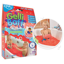 ZIMPLI - Gelli Baff Red, 1 Bath or 6 Play Uses, As if by Magic, water turns into goo, Stress Relief Satisfying Kids Gift, Montessori Toy, UK Made