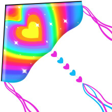 HONBO Delta Kite for Kids & Adults, Easy to Fly Kites for Kids Ages 8-12, Wonderful Single Line Beach Kites for Adults Larg, Kite Handle and Line Inc