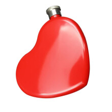 Heart Shaped Hip Flask 4oz Stainless Steel Pocket Flask for Couples Outdoor Drinking Gift