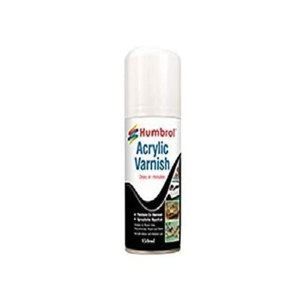 Humbrol Gloss Spray Paint - Ad6035 Acrylic No 35 Varnish 150Ml - Model Paints For Plastic Kits, Fast-Drying Modelling Paint For Crafting Surfaces Inc