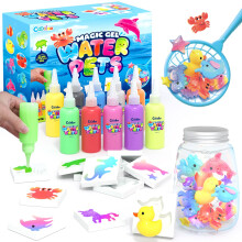 Magic Water Elf Toy Craft Kits for Kids, DIY Your Own Aqua Fairy Water Pets & Squishy Maker Toys with 10 Magic Gels and 8 Molds, Art Supplies Arts an
