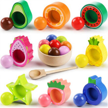 Seagoal Montessori Toys for 1 Year Old, Wooden Sensory Toddler Toys,12+ Months Educational Learning Present, Colour Sorting Toys,Halloween Christmas