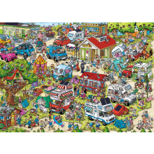 Ravensburger Ray's Comic Series The Campsite 1000 Piece Jigsaw Puzzles for Adults and Kids Age 12 Years Up