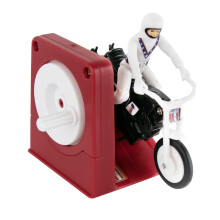 World's Smallest Evel Knievel Miniature Classic Wind Up Toy | Features Rider, Stunt Cycle, and Energizer Launcher | Action Figure | for Ages 8 and up