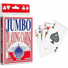 2 UR DOOR Jumbo Large Playing Cards Deck for 52 Game, Family Party, Poker Nights, Indoor, Outdoor, Garden, BBQ and Xmas- Plastic Coated Giant Card (1