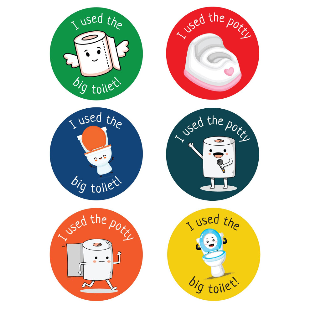 Pack Of 120 Potty Training Stickers For Boys, Girls Toddlers - 30 Mm Round Waterproof Toilet Training Reward Stickers Packwith