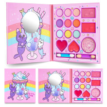 Aomig 14 Colors Kids Makeup Sets for Girls, Washable Children's Make Up Kit with Mirror, Non-Toxic Cosmetic Beauty Set Gift for Kids, Princess Preten