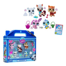 Littlest Pet Shop Series 2 Collectors 5 Pack Winter Besties | The Pack Contains 5 LPS Mini Pet Toys 7 Accessories 1 Collector Card And 1 Virtual Code