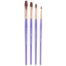Humbrol Model Paint Brushes - AG4305 Brush Pack - Flat 3, 5, 7, 10 - 4 Pack Paint Brush Set for Art, Modelling Paint Brushes for Enamel & Acrylic Pai