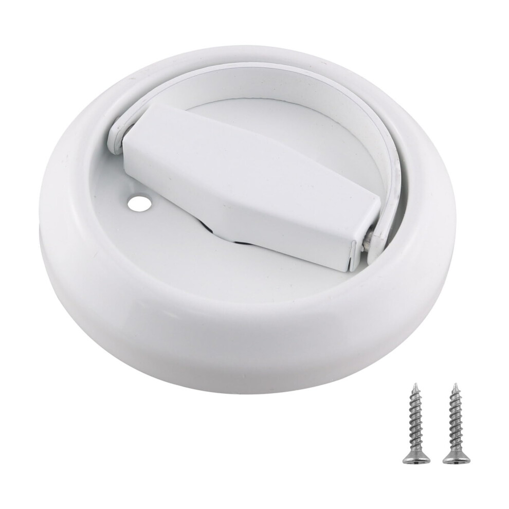 Stainless Steel Recessed Pull Ring Handle With Screws For Sliding Doors And Cabinets, Porcelain White 9070919727948