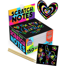 PURPLE LADYBUG Rainbow Scratch Notes for Kids and Teens - Easter Gifts for Kids - 150 Sheets - Fits Small Gift Bags, Teen Boy & Teenage Girls Craft A