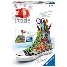 Ravensburger Graffiti Shoe 3D Jigsaw Puzzle for Kids Age 8 Years Up - 108 Pieces Pencil Pot - No Glue Required
