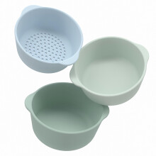 Inspire My Play - 3 x Silicone Nesting Bowls and Sieve - Perfect Accessories for Sensory PlayTray - Tuff Tray Accessories - Early Development & Activ