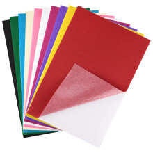 CHRORINE 10 Pcs Felt Fabric Sheets Self Adhesive Felt Sheets 8 x 12 Inches Felt Paper for DIY Art and Craft Supplies