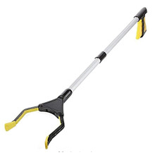 Reacher Tool 32 Inch Foldable Extra Long Litter Picker with Ergonomic Grip for Elderly Yellow