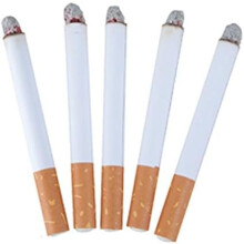 Pack of 5 Fake Cigarettes Toys Fake Lit Cigarettes Puff Cigarette Realistic Look Practical Joke - False Cigarettes Funnyman Jokes Bag Gift Play Trick