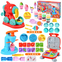 Shudyear 59 PCS Color Dough Tools Set, with Hamburger Maker Dough Tools, Ice Cream Maker, Noodles Dough Tools, Lay Tools Sets for Kids, Kitchen Creat