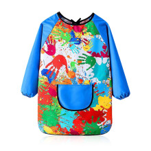 Kids Painting Apron 6-12 Age,Art Apron for Kids/Children/Toddler Aprons,Waterproof Graffiti Long Sleeves Smock with Large Pockets,Suitable for Boys a
