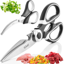 Heavy Duty Kitchen Shears Stainless Steel with Bonus Seafood Scissors, Ultra Sharp Comfort Grip