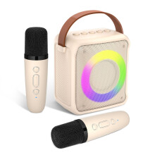 Ankuka Karaoke Toys for Kids & Adults with 2 Microphones, Portable Karaoke Machine with LED Light and Voice Changing Effects, Gifts for Age 3-18 Kids