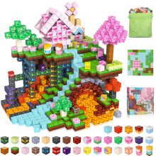ACELIFE 200PCS Magnetic Blocks, Magnetic Tiles Building Blocks for Kids, Stacking Magnet Cubes STEM Sensory Construction Toys for Boys Girls Ages 3 4