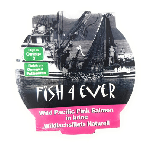 |(6 PACK) - Fish4Ever - Wild Alaskan Pink Salmon | 160g | 6 PACK BUNDLE