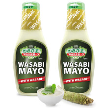 WASABI-O Premium Fusion Mayonnaise Real Wasabi & Ketchup Blend, Ideal for Fish and Chips, Sandwiches, Salads, and Coleslaw 170G (Pack of 2)