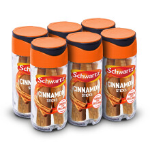 Schwartz Cinnamon Sticks 13 G | Jar | Pack of 6 | Whole to Preserve Flavour | Sweet, Warm, and Aromatic Taste | Perfect for Adding to Chilli & Lemon,
